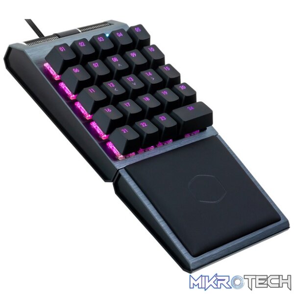 Cooler Master CP-01 24 GateronMX RED Switch USB RGB ControlPad With Fully Programmable Dedicated Macro Keys And Wrist Rest And On-The-Fly Lighting Control - Gunmetal Black Colour - Image 2