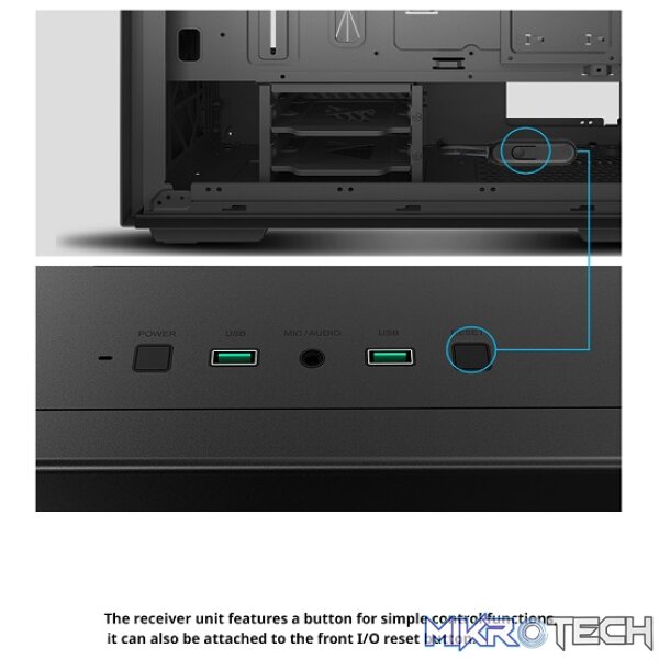 DeepCool RGB Controller And Remote Control Easy-To-Use And Remotely Control RGB Lighting Effects - Black Colour - Image 4