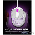 Cooler Master MM720 USB Gaming Mouse with RGB Illumination, Adjustable 16K DPI Optical Sensor and Legendary Claw Grip Shape - Matte White Colour - Image 2