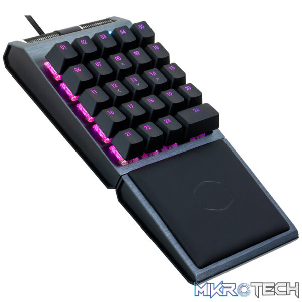 Product Cooler Master CP-01 24 CherryMX RED Switch USB RGB ControlPad With Fully Programmable Dedicated Macro Keys And Wrist Rest And On-The-Fly Lighting Control - Gunmetal Black Colour - Image 1