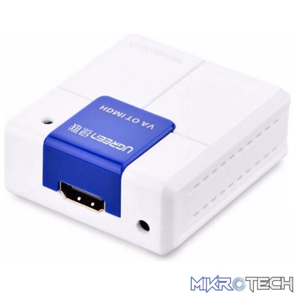UGreen 40223 HDMI Female to AV (R/W/Y) Female Adapter with Gold-Plated HDMI Port & Supports Video and Audio simultaneously - White Colour - Image 2
