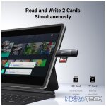 UGreen 80191 USB-C & USB-A 3.0 Multi-Card Reader with 5Gbps Transfer Speed, OTG Function & 2TB Capacity - Black Colour - Image 3