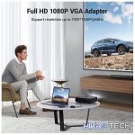 UGreen 20918 VGA 1X Male to 2X Female 2Port Splitter with Nickle-Plated Connector, Support Full HD 1920x1440@60Hz resolution & Built-in Micro-USB Power Port - Black Colour - Image 3