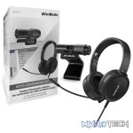 AVermedia Video Conference Kit 317 With Fhd Webcam And High-Quality Over-Ear Headphones - Black Colour - Image 4