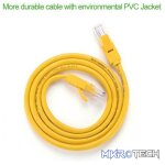 UGreen 11231 CAT5E UTP Ethernet Round LAN 2m Cable with Gold-Plated Conductor, 8-Core Twisted-Pair & Data Transmission up to 100Mbps - Yellow Colour - Image 4