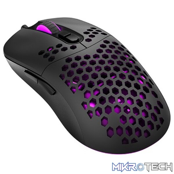 DeepCool MC310 Ultralight RGB/USB Gaming Mouse Optical Sensor 12800K DPI And 7X Programmable Buttons And Ambidextrous Shape - Black Colour - Image 2