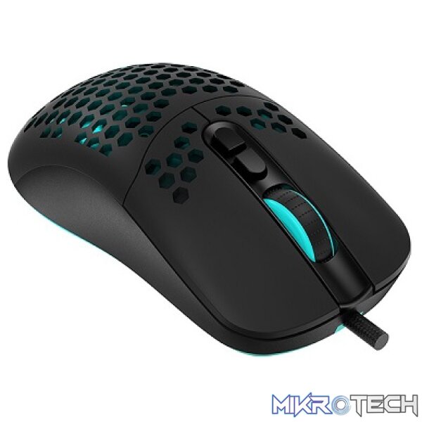DeepCool MC310 Ultralight RGB/USB Gaming Mouse Optical Sensor 12800K DPI And 7X Programmable Buttons And Ambidextrous Shape - Black Colour - Image 3