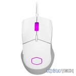 Cooler Master MM310 USB Lightweight RGB Ambidextrous Gaming Mouse With 6 Buttons, 12K DPI Optical Sensor And Ultraweave USB Cable - Matte White Colour - Image 2