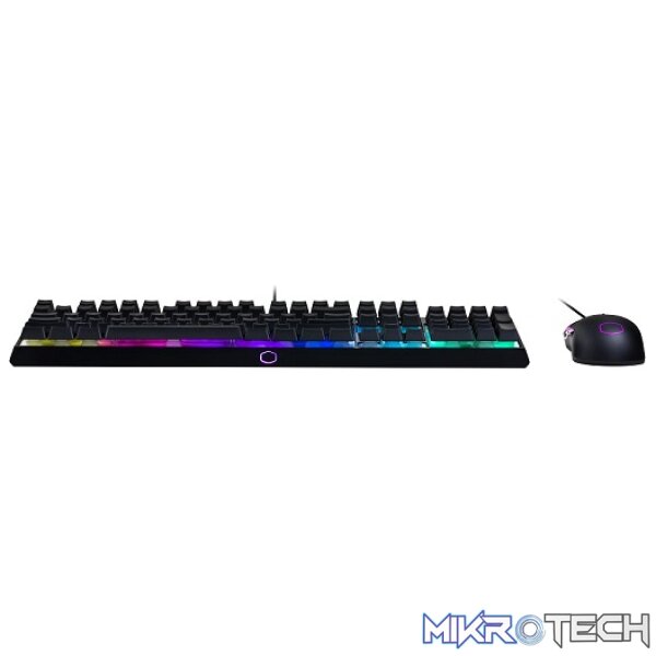 Cooler Master MS110 USB Mem-Mechanical RGB Full Featured US Layout Keyboard And Mouse Desktop Combo - With Linear Switch Keys And Anti-Ghosting - Black Colour - Image 3