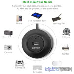 UGreen 20277 USB-A 2.0 Female 4-Port Hub With Micro-USB Power Port and Nickle-Plated Connector & Supports Data Transfer rate up to 480Mbps - Black Colour. - Image 3