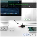 UGreen 20277 USB-A 2.0 Female 4-Port Hub With Micro-USB Power Port and Nickle-Plated Connector & Supports Data Transfer rate up to 480Mbps - Black Colour. - Image 4