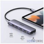 UGreen 70410 USB-C 6-in-1 Docking Station with HDMI 4K@30Hz and 3x USB3.0 5Gbps transfer speed and built-in SD/TF Card Slot - Space Gray Colour - Image 4