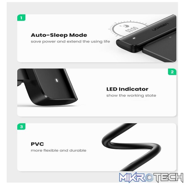 UGreen 70610 USB-C 3.1 Gen 1 Male to 2.5" SATA III HDD/SSD Adapter with Data Transfer Speed up to 5Gbps and Support Plug-and-Play and Hot-Swapping - Black Colour - Image 2