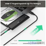 UGreen 70610 USB-C 3.1 Gen 1 Male to 2.5" SATA III HDD/SSD Adapter with Data Transfer Speed up to 5Gbps and Support Plug-and-Play and Hot-Swapping - Black Colour - Image 3