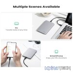 UGreen 70499 USB-C 3.1 Gen2 2.5" SATA HDD/SSD Tool-Free Enclosure with Enhanced UASP (USB Attached SCSI Protocol) - Grey Colour - Image 3