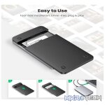 UGreen 70499 USB-C 3.1 Gen2 2.5" SATA HDD/SSD Tool-Free Enclosure with Enhanced UASP (USB Attached SCSI Protocol) - Grey Colour - Image 4