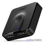 UGreen 50966 HDMI 2-In 1-Out 2Port Bi-Directional Switch Supports Resolution up to 4K@60Hz - Black Colour