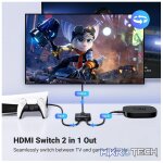 UGreen 50966 HDMI 2-In 1-Out 2Port Bi-Directional Switch Supports Resolution up to 4K@60Hz - Black Colour - Image 3