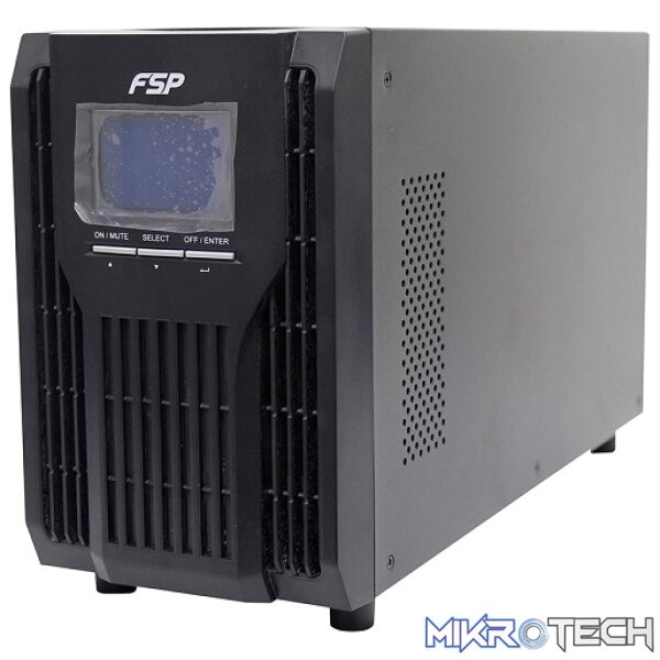 FSP Champ 1000VA/900W Online Pure Sinewave UPS Bullt-in 2X 12V/9AH (900WH) Lead-Acid Battery, USB + RS-232 Ports And Intelligent Slot - Black Colour - Image 3