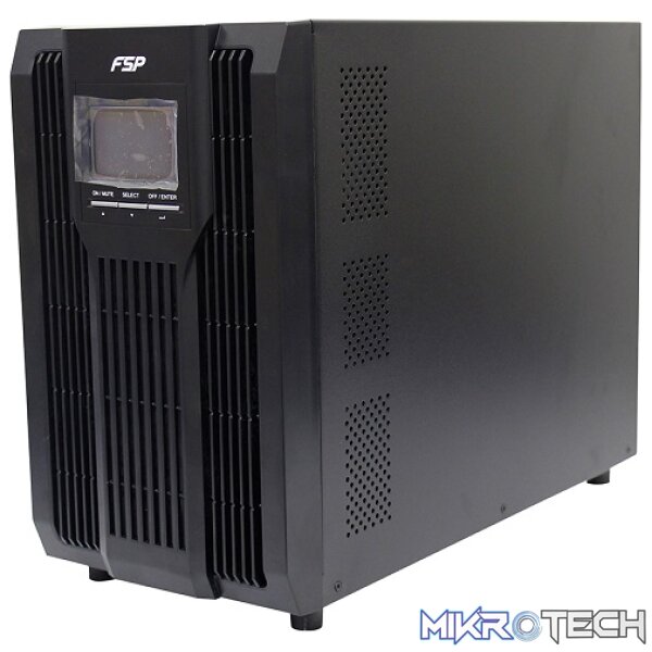 FSP Champ 3000VA/2700W Online Pure Sinewave UPS Built-in 6X 12V/9AH (900WH) Lead-Acid Battery, USB + RS-232 Ports And Intelligent Slot - Black Colour - Image 3