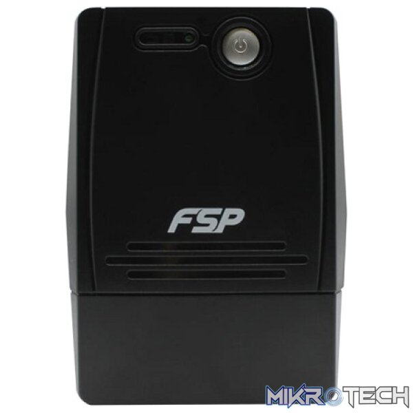 FSP FP Series 600VA/360W Line Interactive Simulated Sinewave UPS Built-in 1X 12V/7AH (700WH) Lead-Acid Battery, Off-Mode Charging And Cold Start Function - Black Colour - Image 2