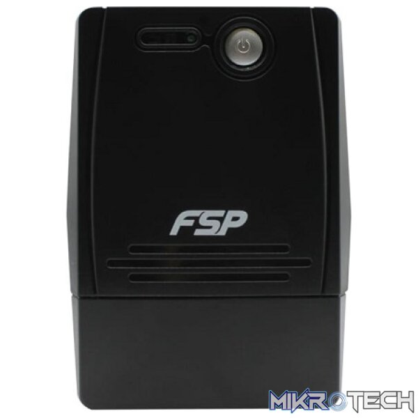 FSP FP Series 800VA/480W Line Interactive Simulated Sinewave UPS Built-in 1X 12V/9AH (900WH) Lead-Acid Battery, Off-Mode Charging And Cold Start Function - Black Colour - Image 2
