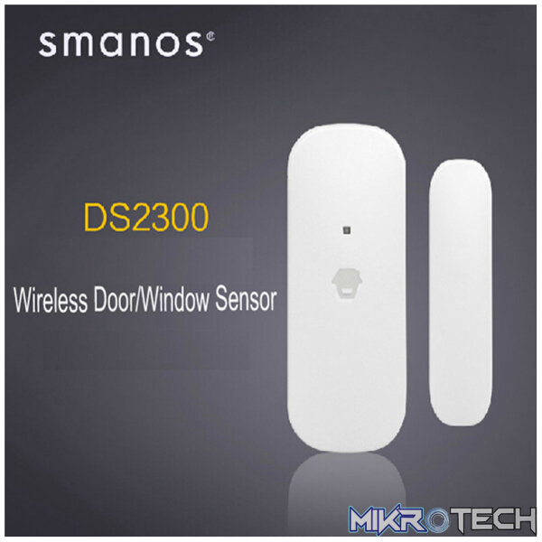 Smanos DS2300 Wireless Door And Window Contact Alarm With ABS Plastic Casing And LED Status Indicator And DC3V Power Supply - White Colour - Image 2
