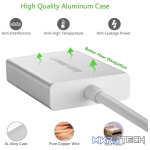 UGreen 10403 Mini DisplayPort Male to VGA W/O Audio Female Adapter with Gold-Plated Connectors and Supports Resolution up to 1080P@60Hz - White Colour - Image 4