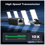 UGreen 11279 CAT6 UTP Male to RJ45 Female Extension 1m Cable with 8-Core Twisted-Pair & Data Transmission Speed up to 1000Mbps - Black Colour - Image 3