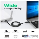 UGreen 80727 CAT8 S/FTP Ethernet Round LAN 15m Cable With Gold-Plated Contacts and Supports Transmission Speed up to 40Gbps - Black Colour - Image 4
