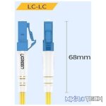 UGreen 70663 Fibre Optic LC-LC UPC Single Mode Optic Jumper 3m Cable with Three Ring Ceramic Insert Structure & Dust Cap Protection - Yellow Colour - Image 3