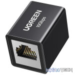 UGreen 25964 RJ45 8P8C 10Gbps (Max) Ethernet Female to Female Inline Keystone Coupler With Gold-Plated Copper Contacts In Aluminium Alloy Shielded Layered Casing - Black Colour