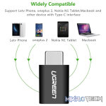 UGreen 30391 USB-C 3.1 Male to Micro-USB Female Adapter with Nickle-Plated Connector & Data Transfer speed up to 480Mbps - Black Colour - Image 2