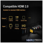 UGreen 10115 HDMI V2.0 Male to Male 1m Cable with Gold-Plated Connectors and Supports resolution up to 4K@60Hz - Black/Yellow Colour - Image 3