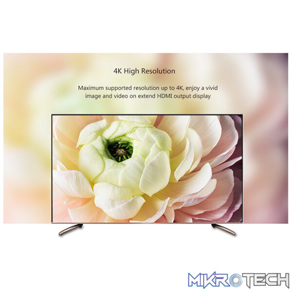 UGreen 40273 USB-C Male to HDMI Female Adapter with Gold-Plated Connector & Support Resolution up to 4K@30Hz - White Colour - Image 4