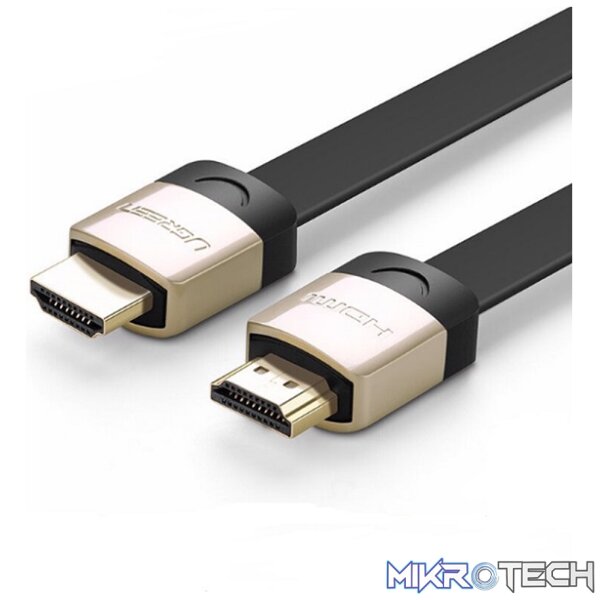 UGreen 10263 HDMI V1.4 Male to Male Zinc-Alloy Flat 5m Cable with Gold-Plated Connectors and Supports resolution up to 4K@30Hz - Black Colour - Image 2