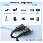UGreen 40412 HDMI V2.0 Male to Male Braided 5m Cable with Gold-Plated Connectors and Supports resolution up to 4K@60Hz - Black Colour - Image 4