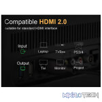 UGreen 50110 HDMI V2.0 Male to Male Zinc-Alloy Carbon Fibre Braided 5m Cable with Gold-Plated Connectors and Supports resolution up to 4K@60Hz - Grey Colour - Image 4