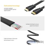 UGreen 50820 HDMI V2.0 Male to Male Flat 3m Cable with Gold-Plated Connectors and Supports resolution up to 4K@60Hz - Black Colour - Image 2