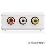 UGreen 40225 AV (YRW) Female to HDMI Female Adapter with Gold-Plated Connectors and Supports resolution up to 1080P@30Hz - White Colour - Image 3