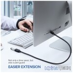 UGreen 10316 USB-A 2.0 Male to Female Extension 2m Cable With Nickle-Plated Connectors & Supports Transfer Speed up to 480Mbps - Black Colour - Image 2