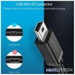 UGreen 10383 Mini USB-A 2.0 Male to Female OTG Adapter With Nickle-Plated Connectors & Supports Data Transfer Speed up to 480Mbps - Black Colour. - Image 2