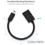 UGreen 10383 Mini USB-A 2.0 Male to Female OTG Adapter With Nickle-Plated Connectors & Supports Data Transfer Speed up to 480Mbps - Black Colour. - Image 3