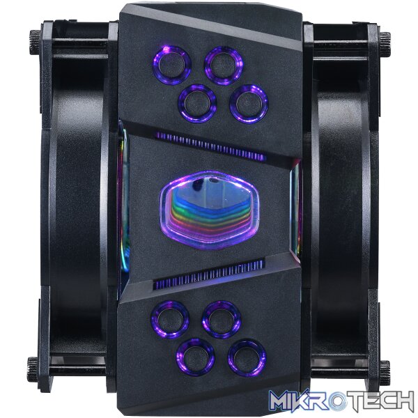 Cooler Master MasterAir MA410M ARGB CPU Air Cooler With Specialized ARGB Lighting Effects And Dual MF120R Fans - Black Colour - Image 7