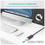 UGreen 10325 USB-A 2.0 Male To Female Active Extension 25m Cable With Gold-Plated Interface And Built-in FE1.1S Signal Booster & USB-C Powered - Black Colour - Image 4