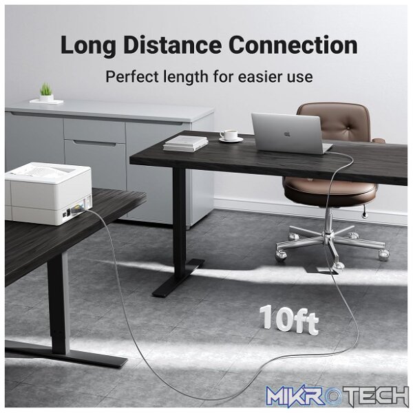 UGreen 20225 USB-A 2.0 Male to Parallel CN36 IEEE1284 Male 2m Printer Cable With Nickle-Plated Connectors & Supports Data Transfer Speed up to 12Mbps - Grey Colour - Image 3