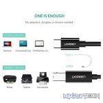 UGreen 50446 USB-C Male to USB-B 2.0 Male Printer 2m Cable with Nickle-Plated Connectors & Supporting Data Transmission Speed up to 480Mbps - Black Colour - Image 2