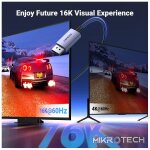 UGreen 15384 Vesa Certified DisplayPort V2.1 Male To Male 16K@30Hz/ 4Kx4K@120Hz With 40Gbps Bandwidth Braided 2m Cable And Supporting MST And NV G-Sync And AMD FreeSync - Black Colour - Image 2