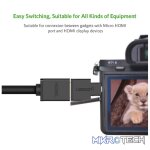 UGreen 20106 Micro HDMI Male to HDMI V2.0 Female Adapter with Gold-Plated Connectors and Supports Resolution up to 4K@60Hz - Black Colour - Image 3