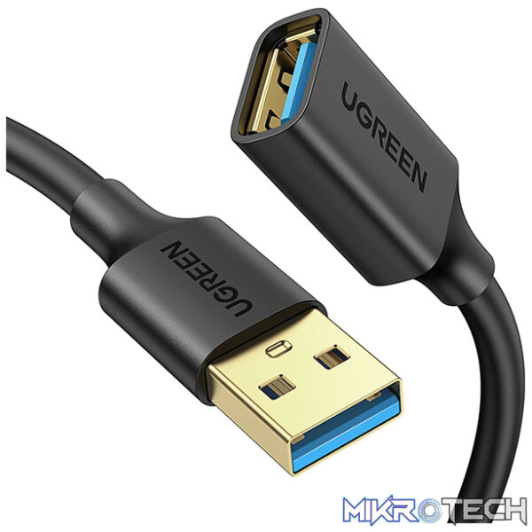 Product UGreen 90722 USB-A V3.0 Male to Female 5m Extension Cable With Gold-Plated Connectors & Supports Data Transfer Rate Upto 5Gbps - Black Colour - Image 1